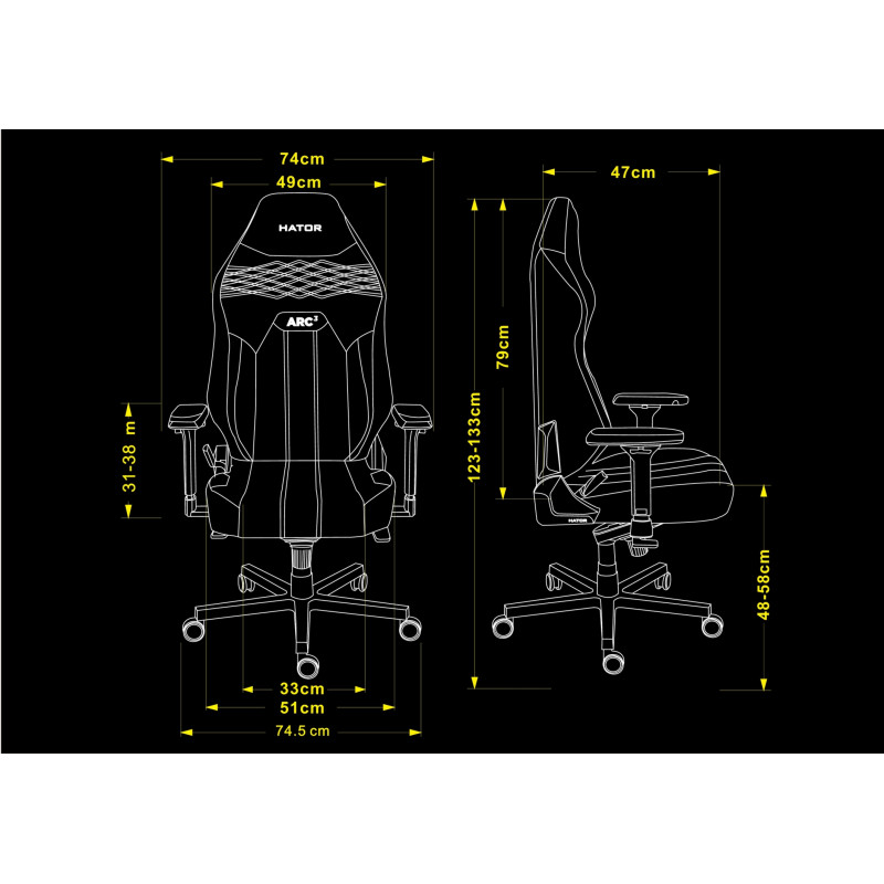 Крісло Hator Arc 3 S Velour Black (HTC3440S)