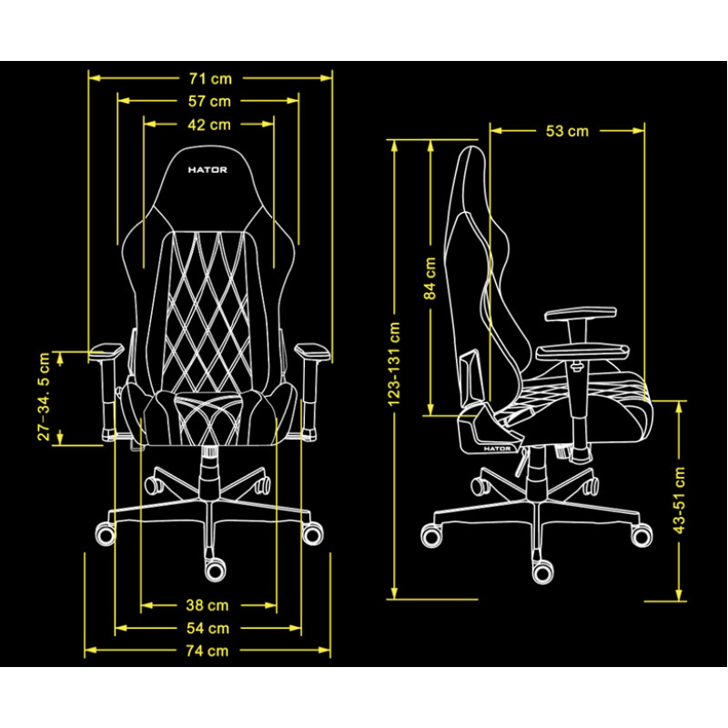 Кресло HATOR Darkside 3M PU Black (HTC3000M)