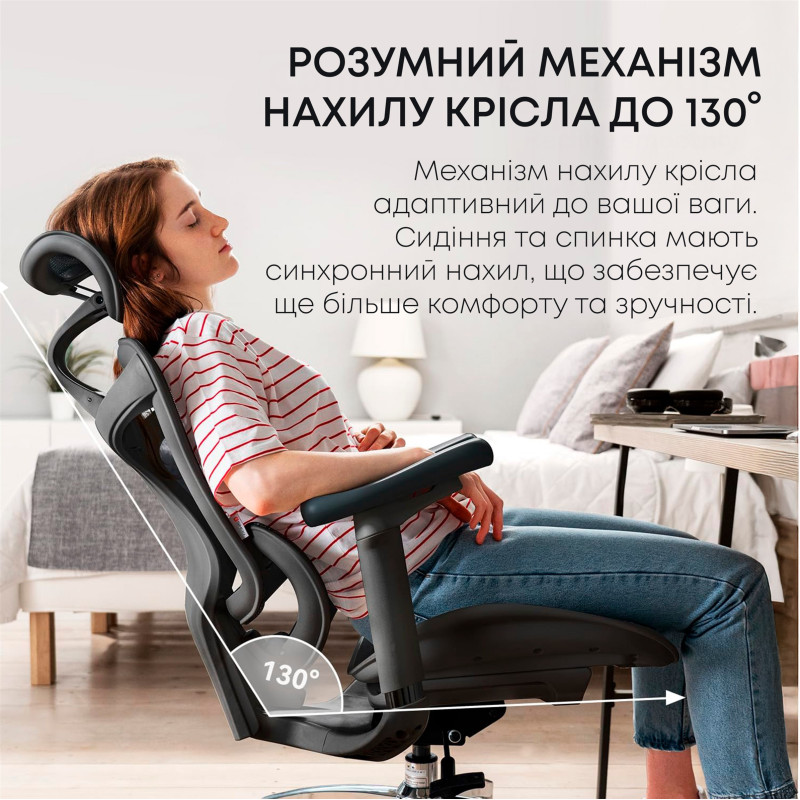 Крісло SIHOO DORO C300L Mesh Black (DORO-C300L-A3-101)