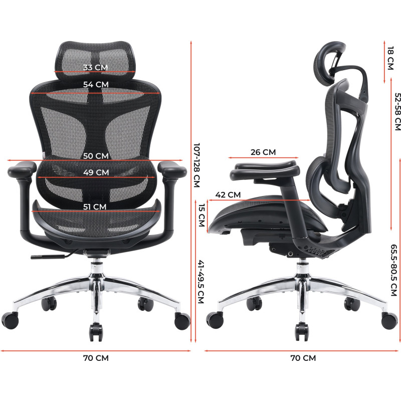 Крісло SIHOO DORO C300L Mesh Black (DORO-C300L-A3-101)