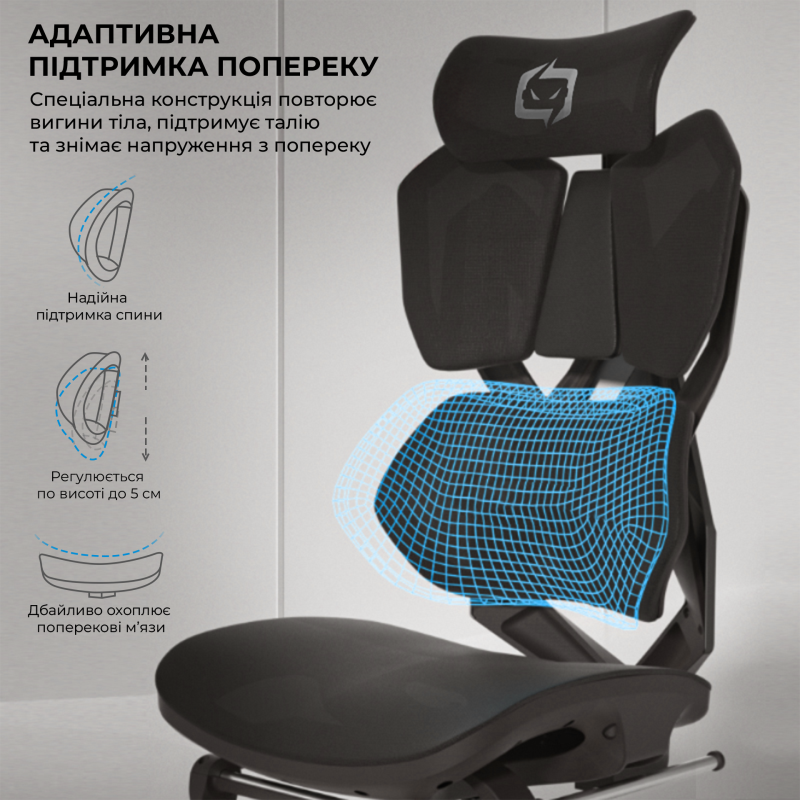 Крісло SIHOO X5C Mesh Black (X5C-301)
