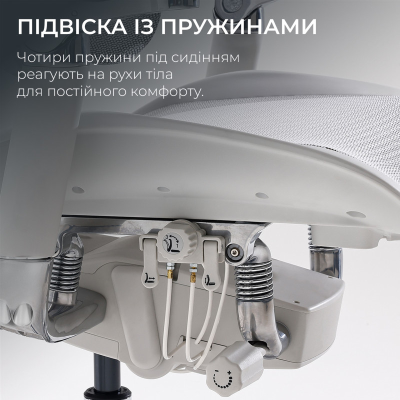 Крісло SIHOO DORO S300 Mesh Light Grey (S300-M202)
