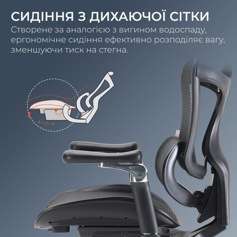 Крісло SIHOO DORO C300 Pro Mesh Black (DORO-C300-PRO-M101)