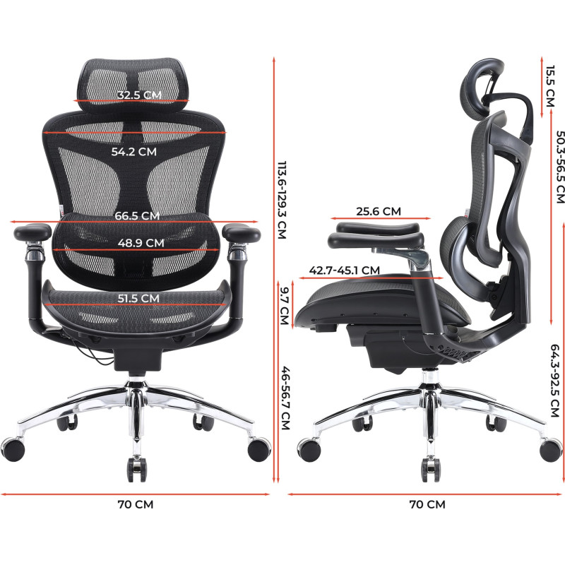 Крісло SIHOO DORO C300 Pro Mesh Black (DORO-C300-PRO-M101)