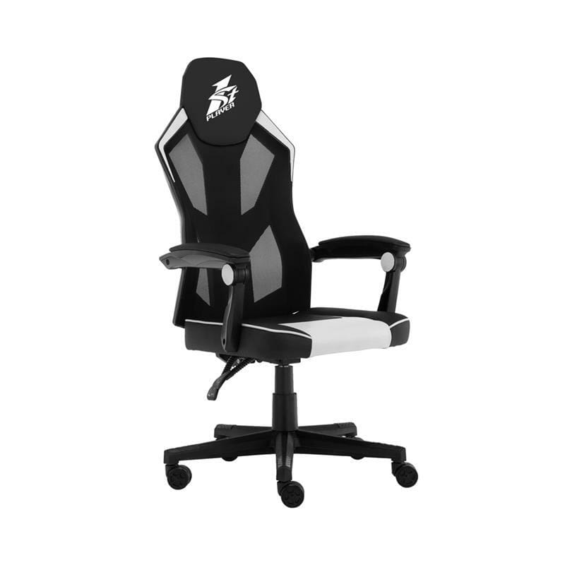 Крісло 1stPlayer  P01 Black-White