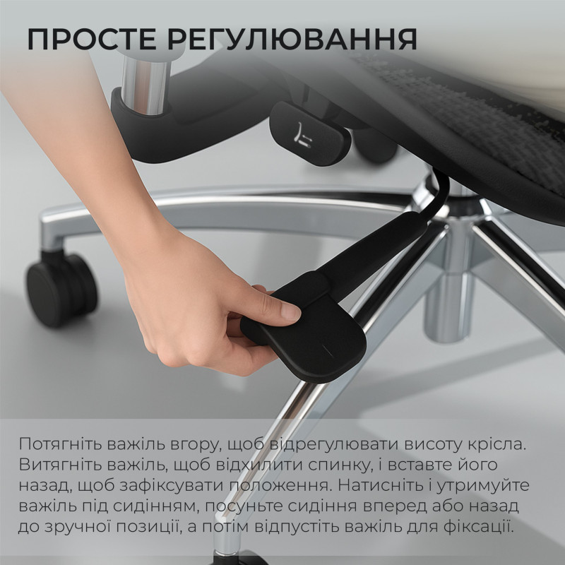 Крісло SIHOO DORO S100 Mesh Black (S100-M301)