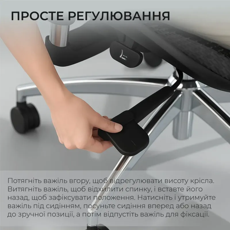 Крісло SIHOO DORO S100 Mesh Black (S100-M301)