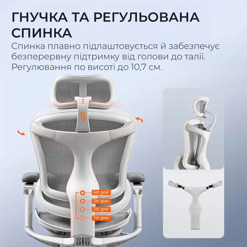Кресло SIHOO DORO C300 Pro Mesh White (DORO-C300-PRO-M102)