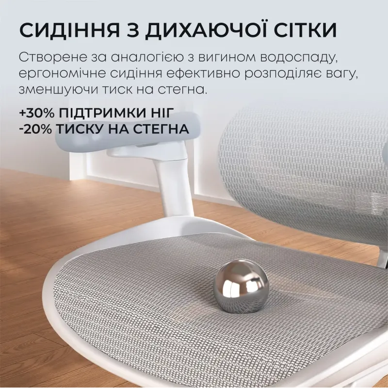 Крісло SIHOO DORO C300L Mesh White (DORO-C300L-A3-102)