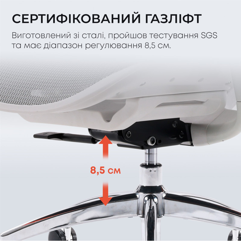 Крісло SIHOO DORO C300L Mesh White (DORO-C300L-A3-102)