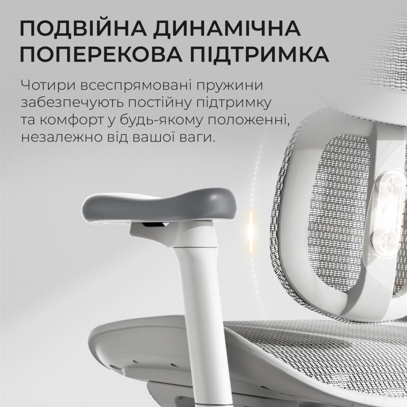 Крісло SIHOO DORO S100 Mesh White (S100-M302)