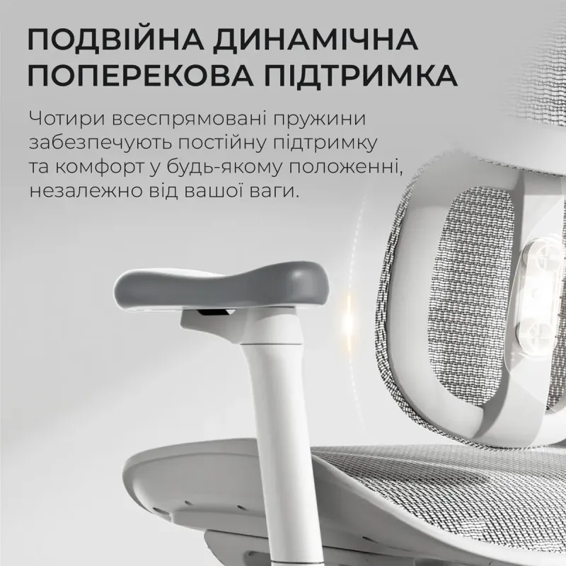 Крісло SIHOO DORO S100 Mesh White (S100-M302)