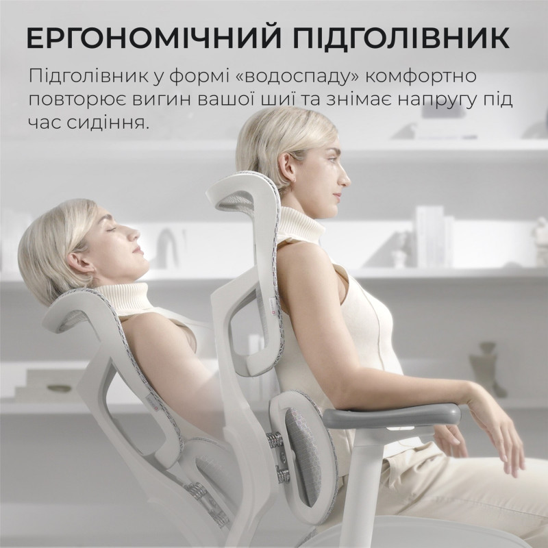 Крісло SIHOO DORO S100 Mesh White (S100-M302)
