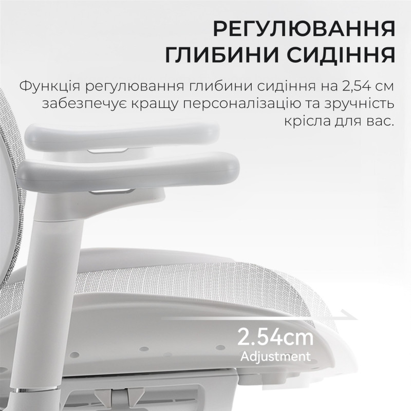Крісло SIHOO DORO S100 Mesh White (S100-M302)