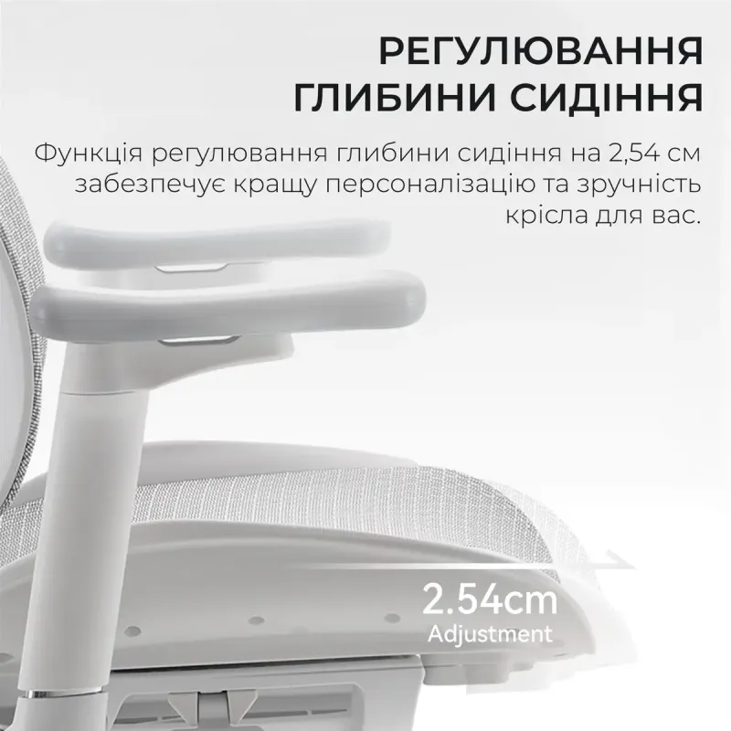 Крісло SIHOO DORO S100 Mesh White (S100-M302)