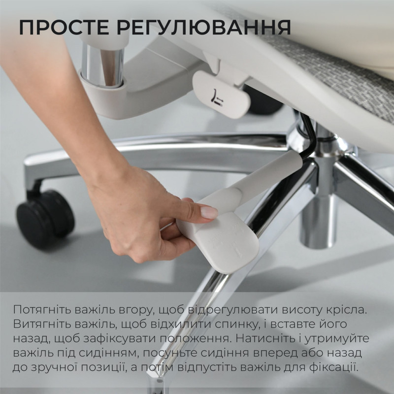 Крісло SIHOO DORO S100 Mesh White (S100-M302)