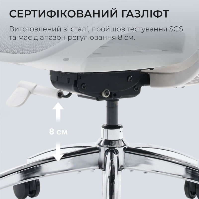 Крісло SIHOO DORO S100 Mesh White (S100-M302)