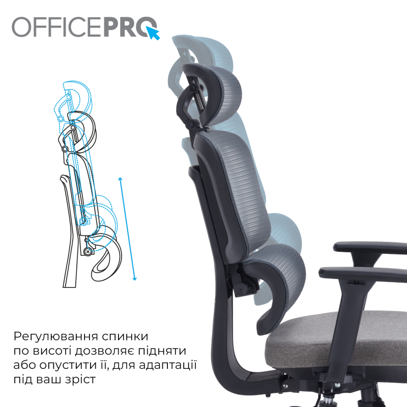 Крісло OfficePro Skyline OC580-B-DG-DG Black/Dark Gray
