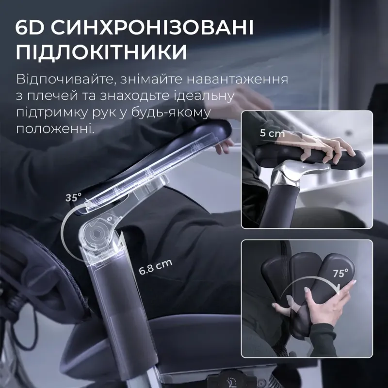 Крісло SIHOO DORO S300 Mesh Dark Grey (S300-M201)