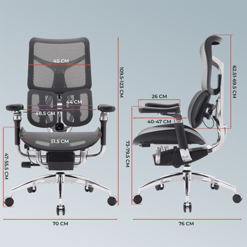 Крісло SIHOO DORO S300 Mesh Dark Grey (S300-M201)