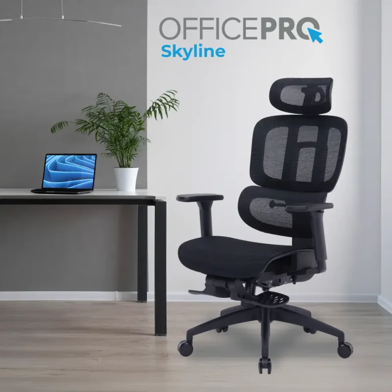Кресло OfficePro Skyline Footrest Black (OC750-B-B-B)