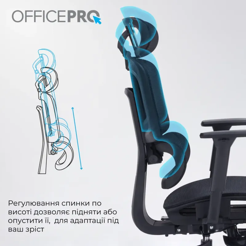 Кресло OfficePro Skyline Footrest Black (OC750-B-B-B)