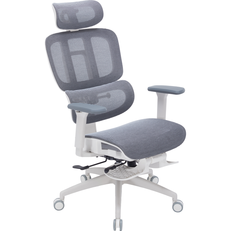 Крісло OfficePro Skyline Footrest White/Dark Gray (OC750-W-DG-DG)