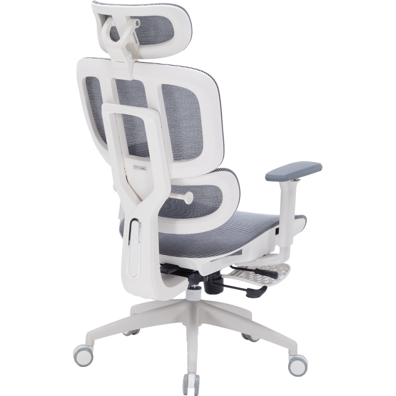 Крісло OfficePro Skyline Footrest White/Dark Gray (OC750-W-DG-DG)