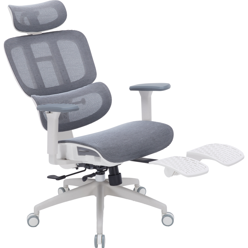 Крісло OfficePro Skyline Footrest White/Dark Gray (OC750-W-DG-DG)