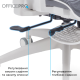 Крісло OfficePro Skyline Footrest White/Dark Gray (OC750-W-DG-DG)