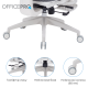Крісло OfficePro Skyline Footrest White/Dark Gray (OC750-W-DG-DG)