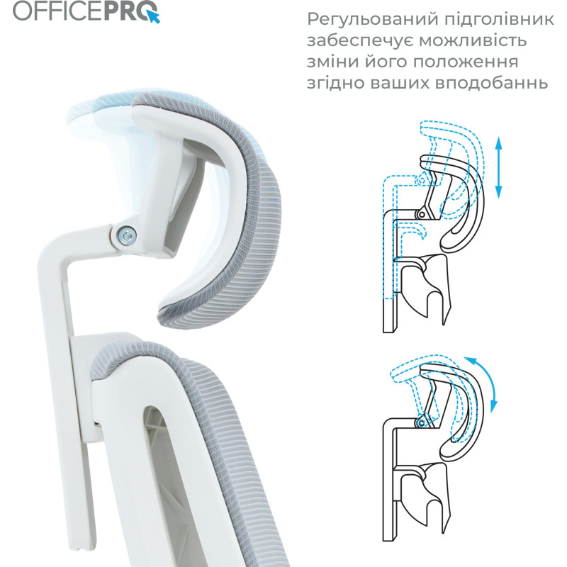 OfficePro Harmony OC310-W-LG-LG White/Light Gray