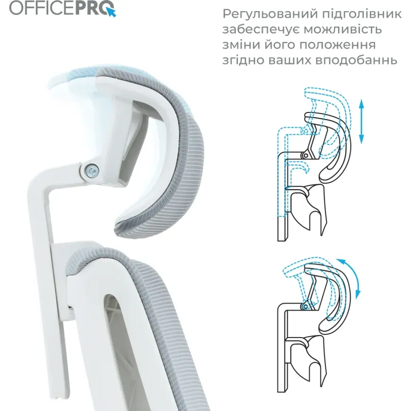 Кресло OfficePro Harmony OC310-W-LG-LG White/Light Gray