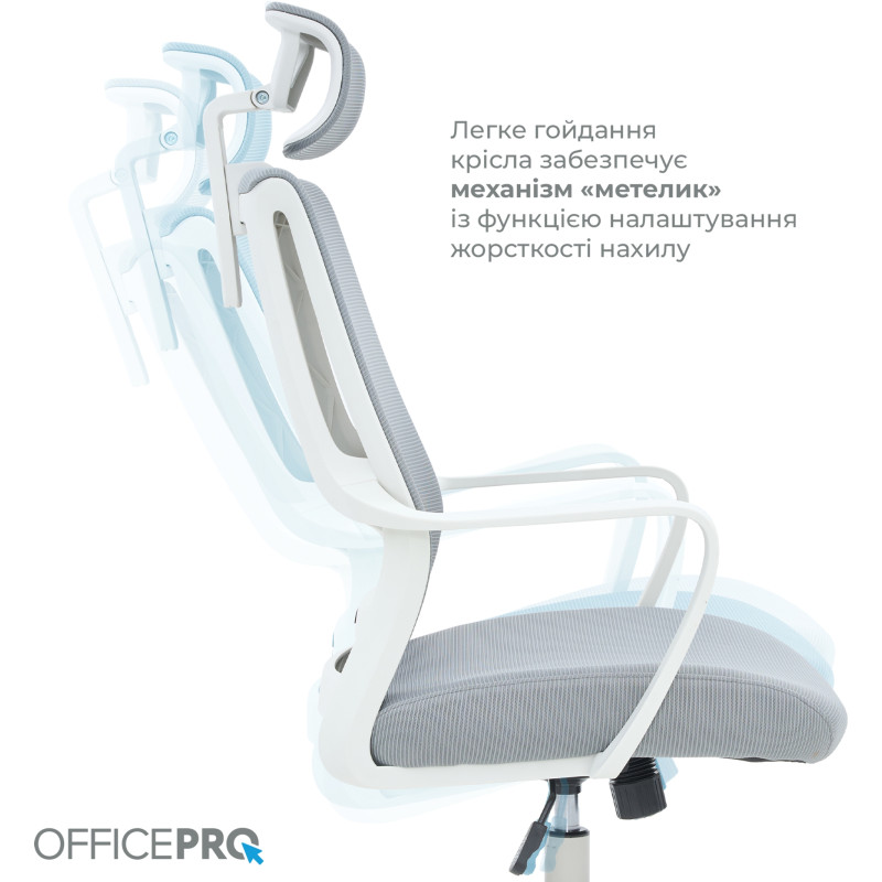 OfficePro Harmony OC310-W-LG-LG White/Light Gray
