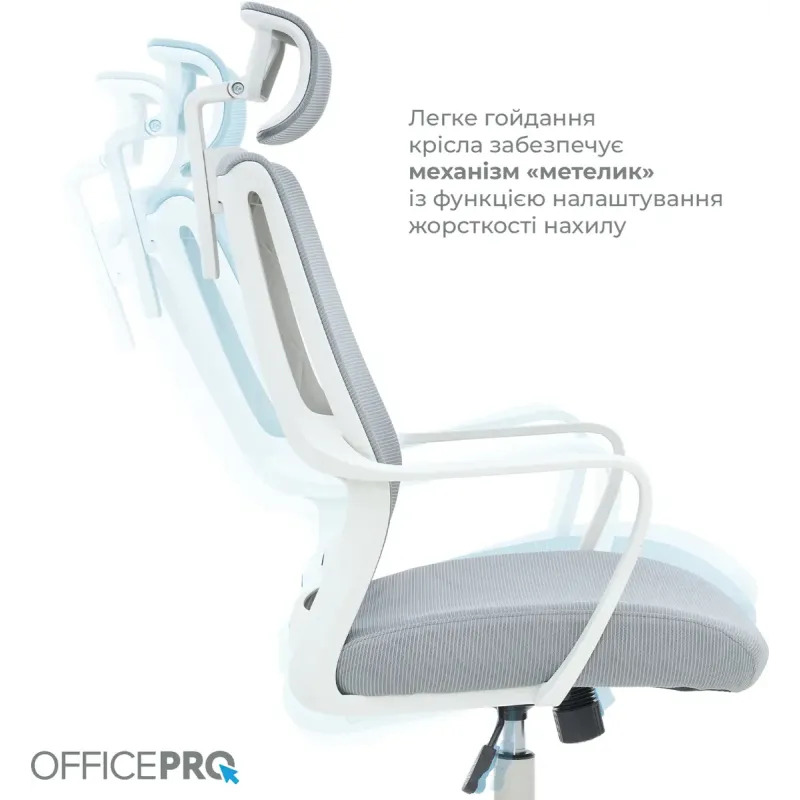 Кресло OfficePro Harmony OC310-W-LG-LG White/Light Gray