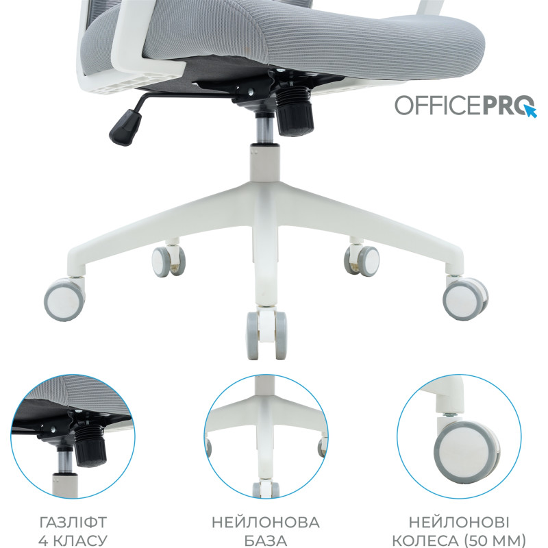 OfficePro Harmony OC310-W-LG-LG White/Light Gray