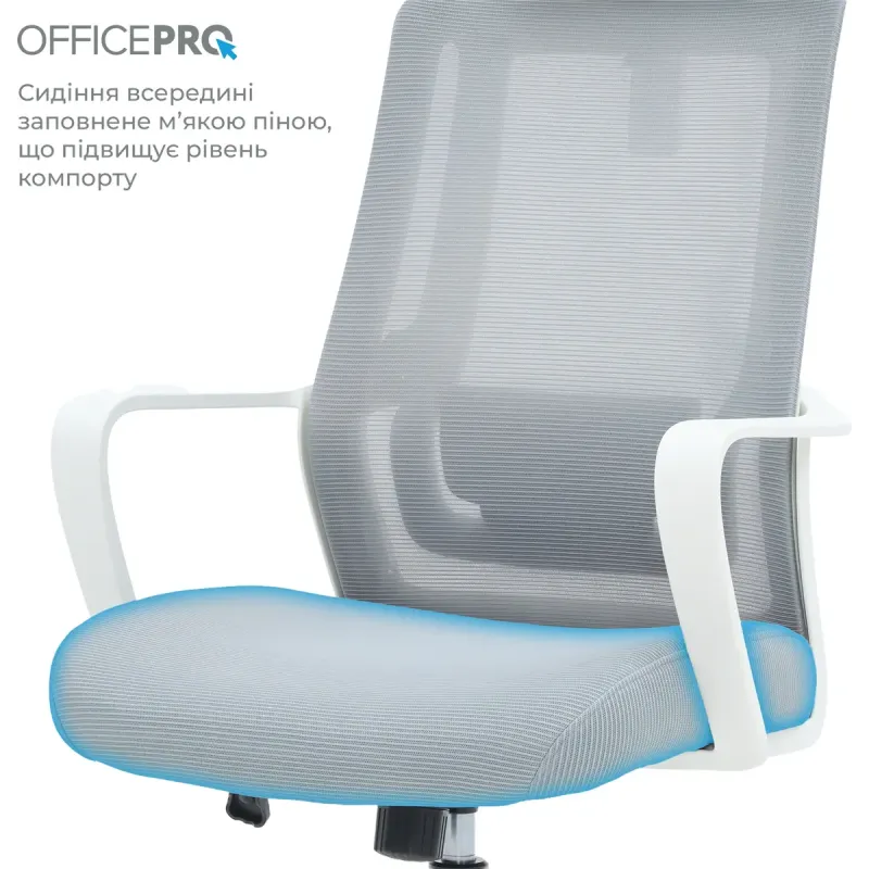 Кресло OfficePro Harmony OC310-W-LG-LG White/Light Gray