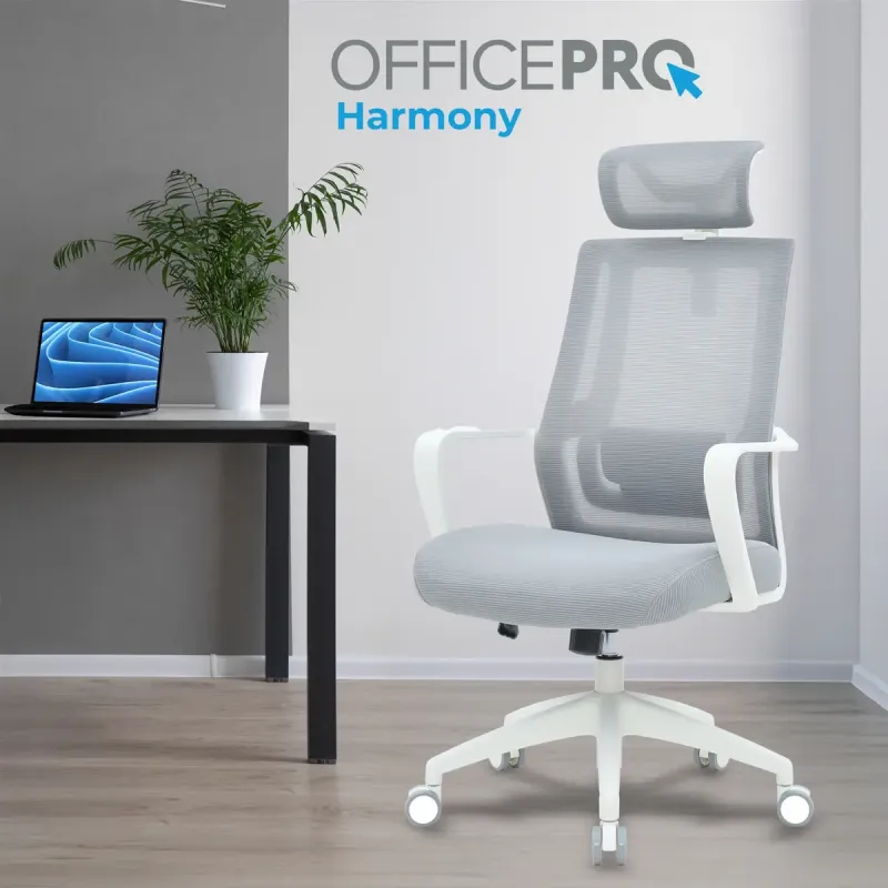 Кресло OfficePro Harmony OC310-W-LG-LG White/Light Gray
