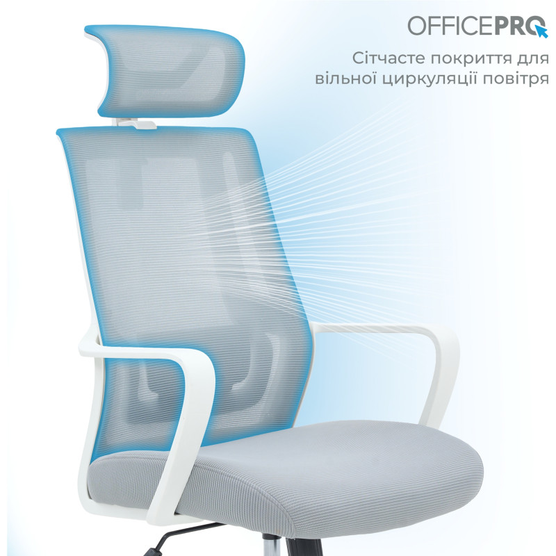 OfficePro Harmony OC310-W-LG-LG White/Light Gray