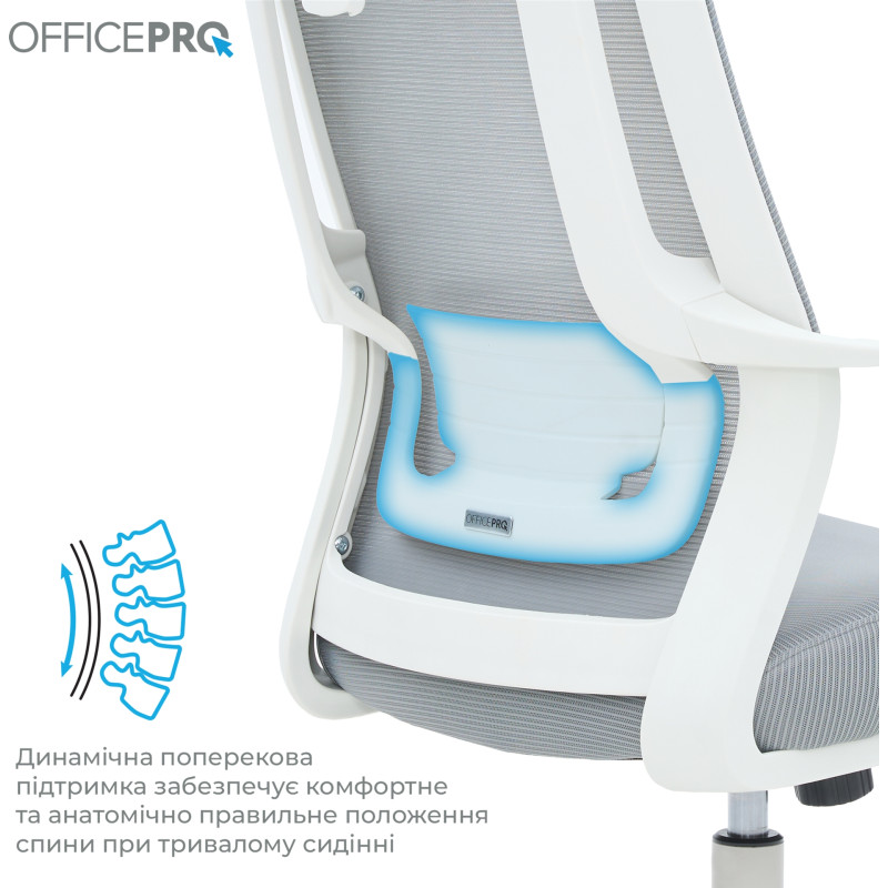 OfficePro Harmony OC310-W-LG-LG White/Light Gray