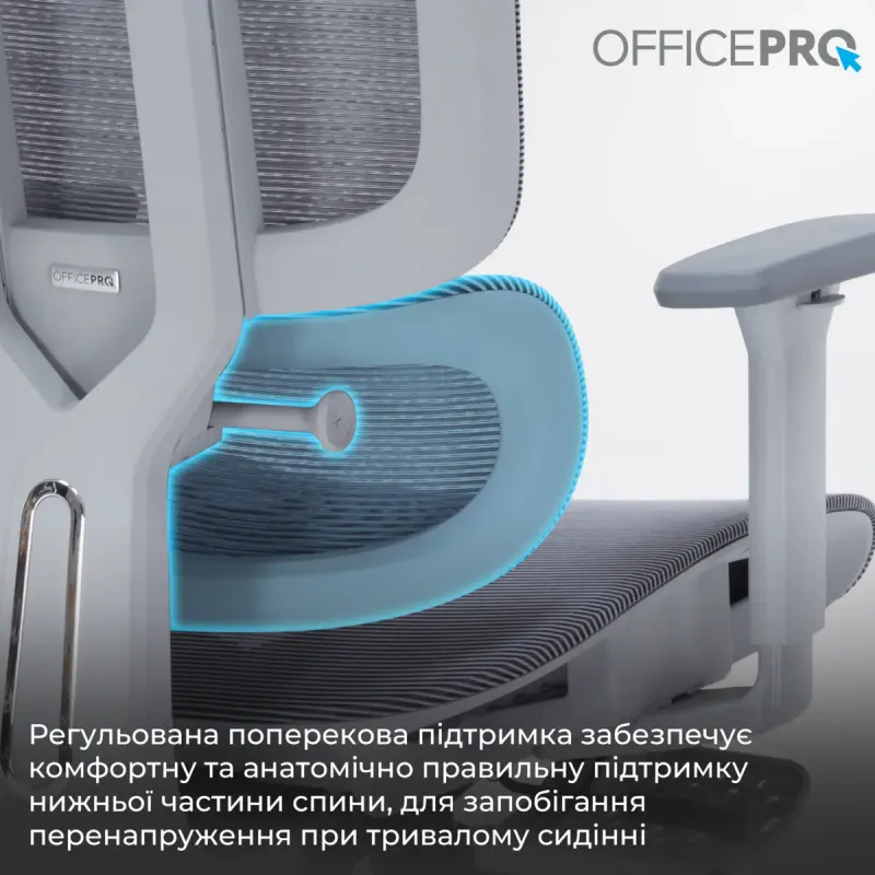 Кресло OfficePro Skyline Footrest Gray/Dark Gray (OC750-G-DG-DG)