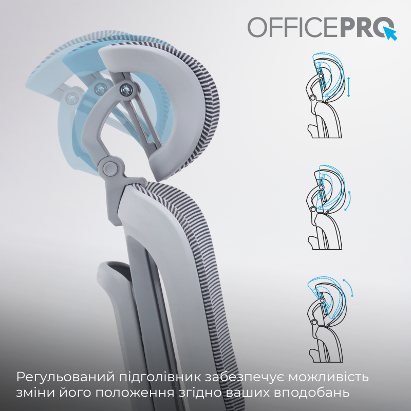 Крісло OfficePro Skyline Footrest Gray/Dark Gray (OC750-G-DG-DG)