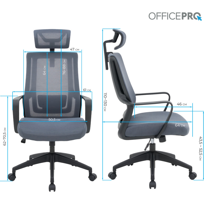 OfficePro Harmony OC310-B-G-G Black/Gray