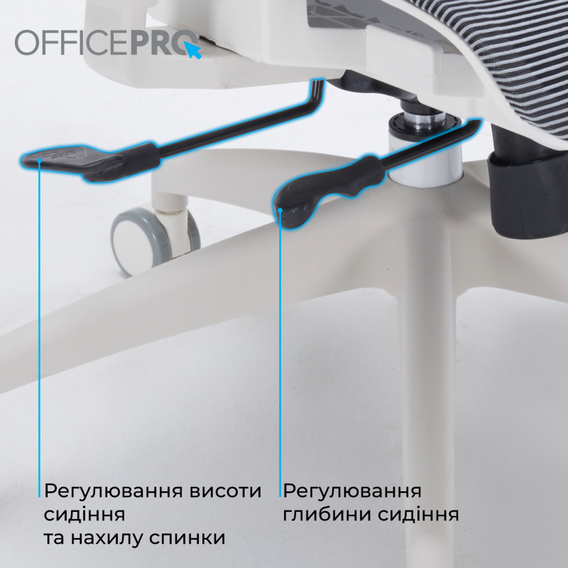 Крісло OfficePro Skyline OC680-W-DG-DG White/Dark Gray