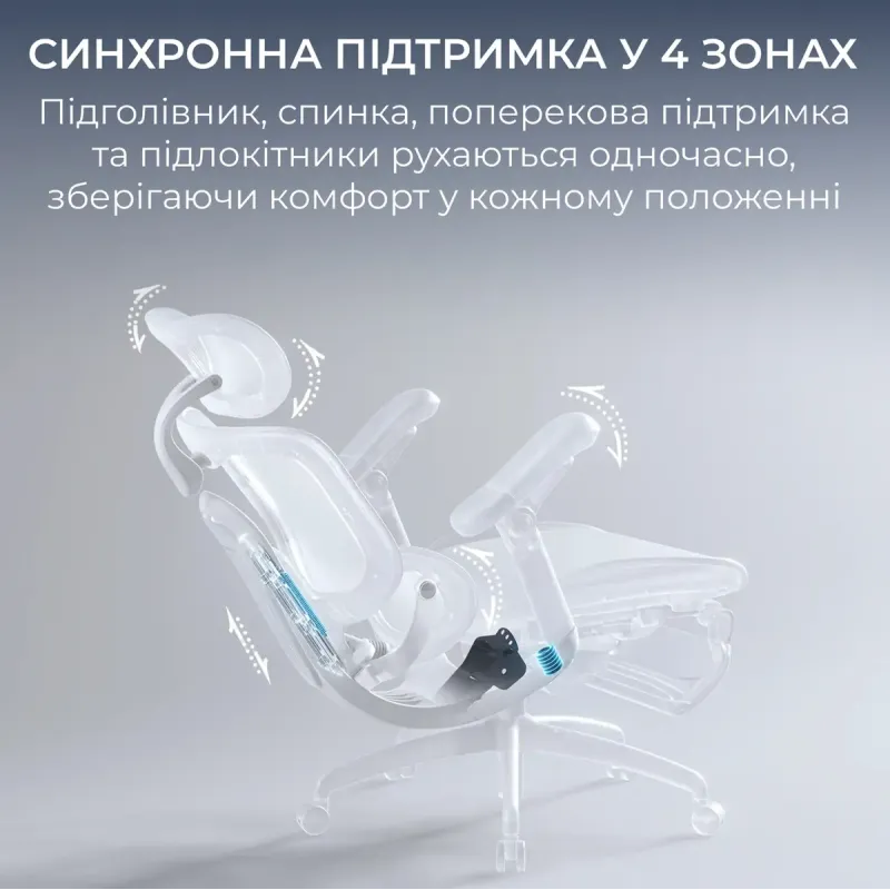 Кресло Sihoo C300 LITE V2 White (C300-LITE-V2-B102-JT)