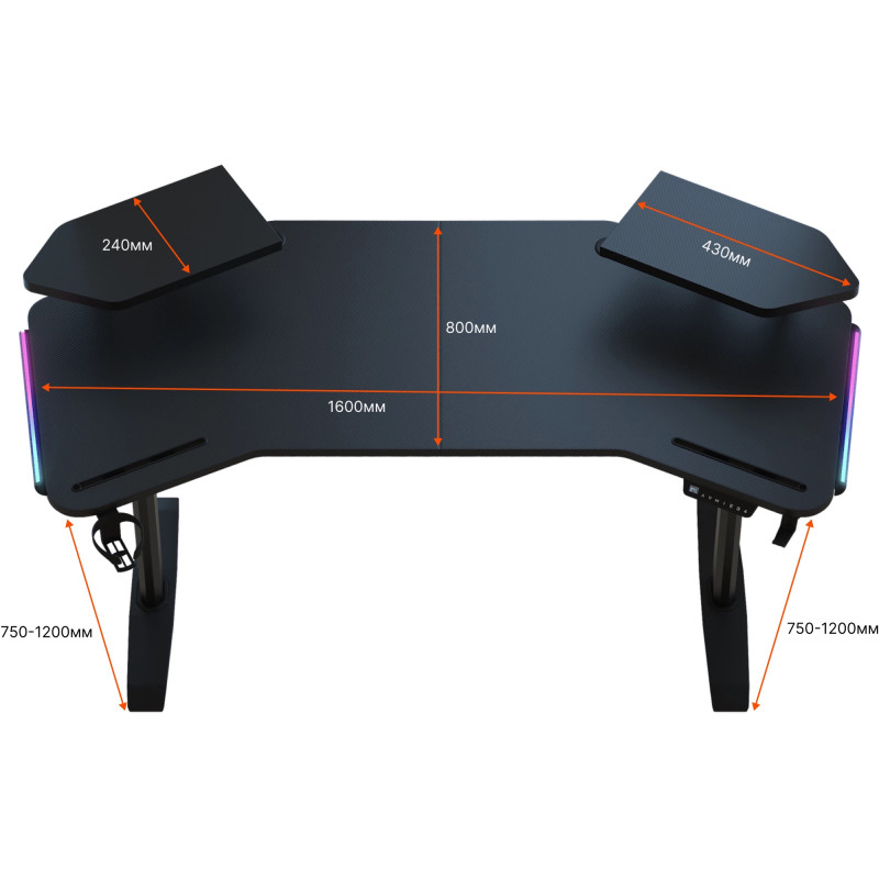Стол Anda Seat Shadow Warrior (AD-D-DD1-1600L-02-B)