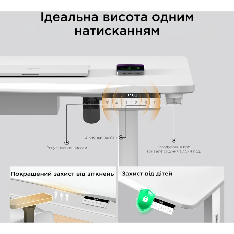 Стіл Anda Seat Xtreme 160x80 White (AD-D-DD1-1600-07-W)