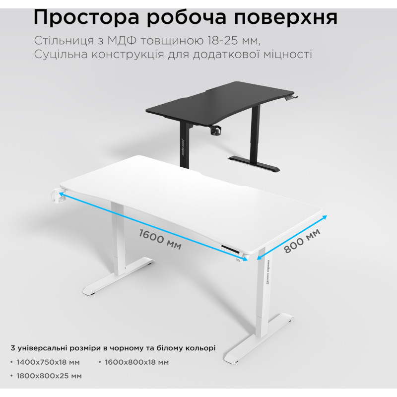 Стіл Anda Seat Xtreme 160x80 White (AD-D-DD1-1600-07-W)