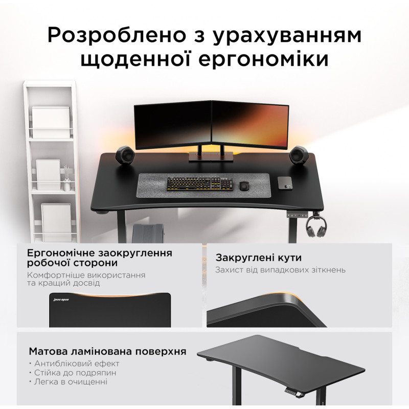 Стіл Anda Seat Xtreme 180x80 Black (AD-D-DD2-1800-04-B)
