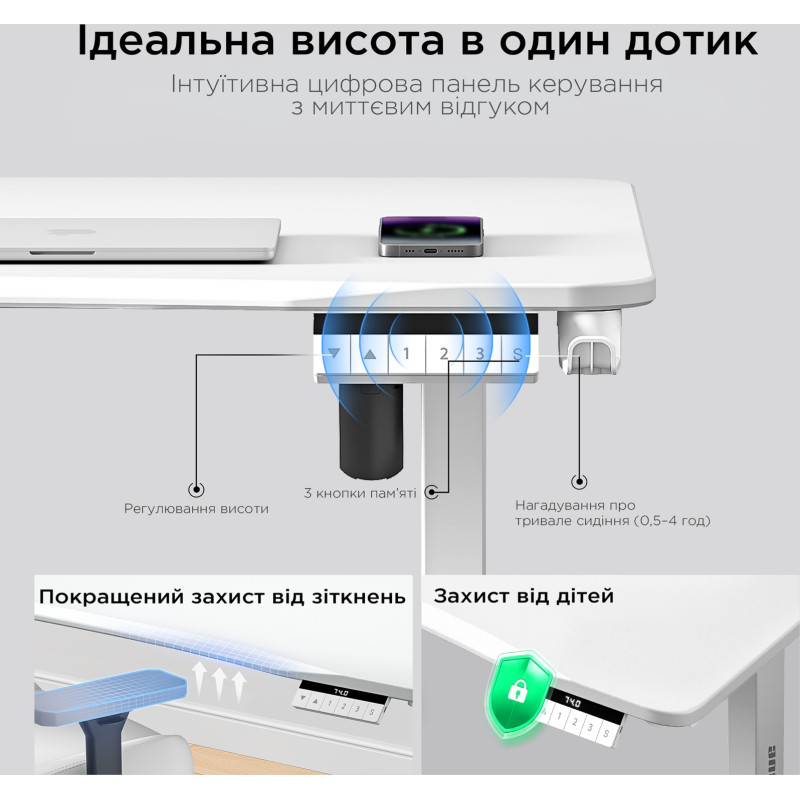 Стіл Anda Seat Xtreme E 140 White (AD-D-DD1-1400-06-W)